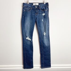 Hollister 3R Low Rise Skinny Distressed Jeans